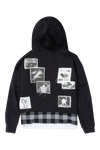 Paris Laundry Reconstructed Black Hoodie
