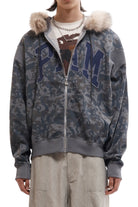 P.A.M. Abc Fur Trim Hooded Zip Thru Sweat