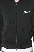Purple Brand Mwt Slub Shrunken Fz Hoodie