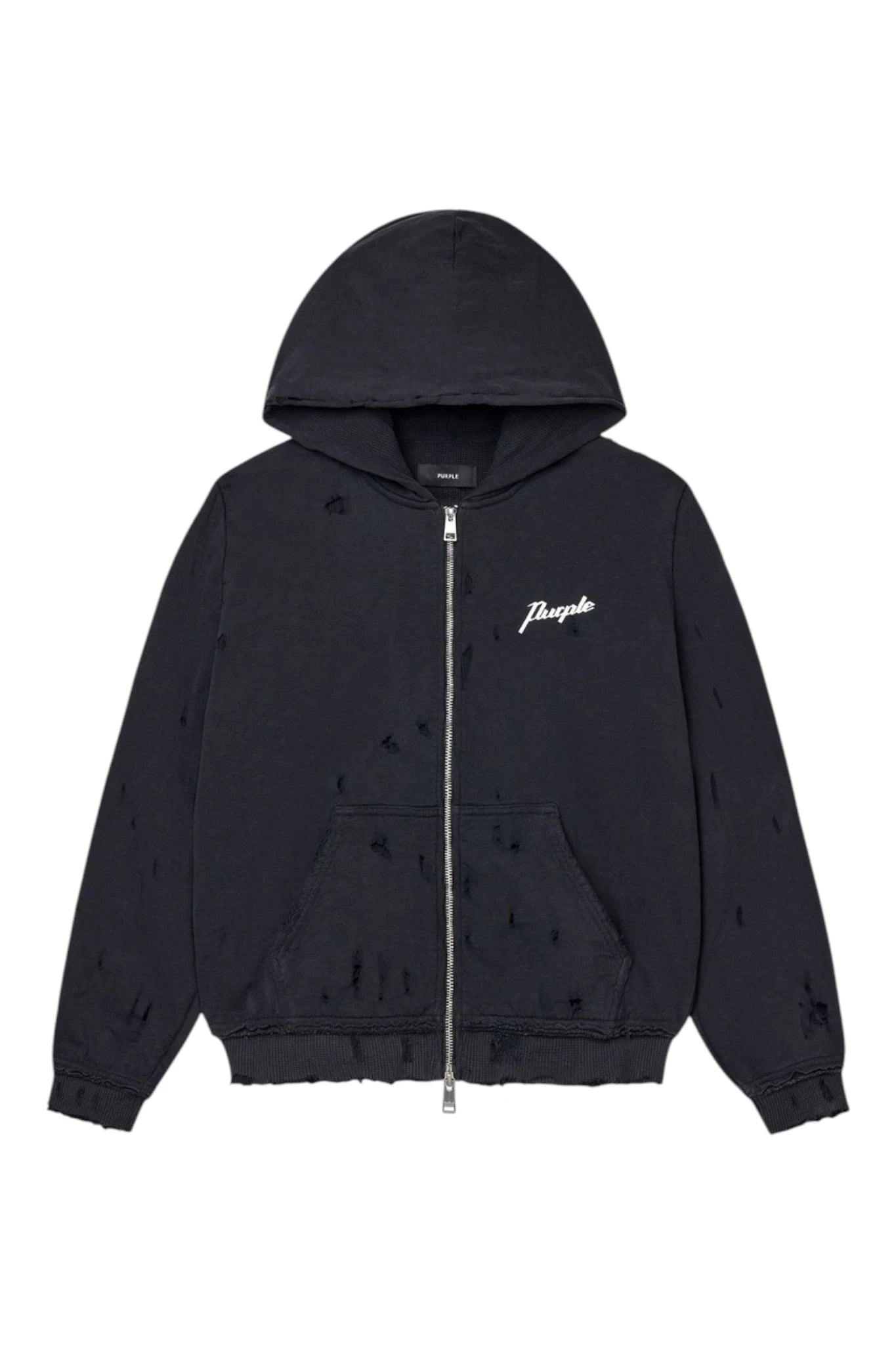 Purple Brand Mwt Slub Shrunken Fz Hoodie