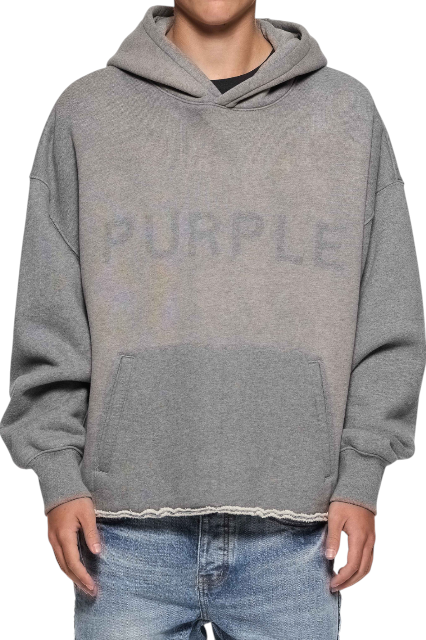 Purple Brand Shadow Wordmark Oversized Hoodie