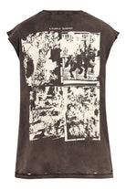 Purple Brand Textured Sleeveless Tee