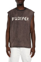 Purple Brand Textured Sleeveless Tee
