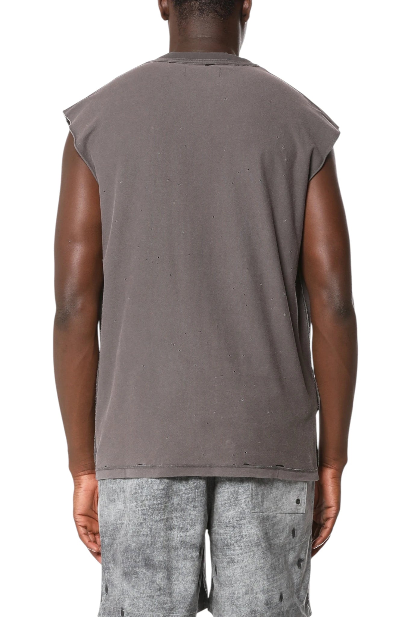 Purple Brand Textured Sleeveless Tee