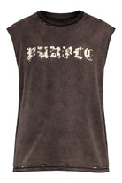 Purple Brand Textured Sleeveless Tee