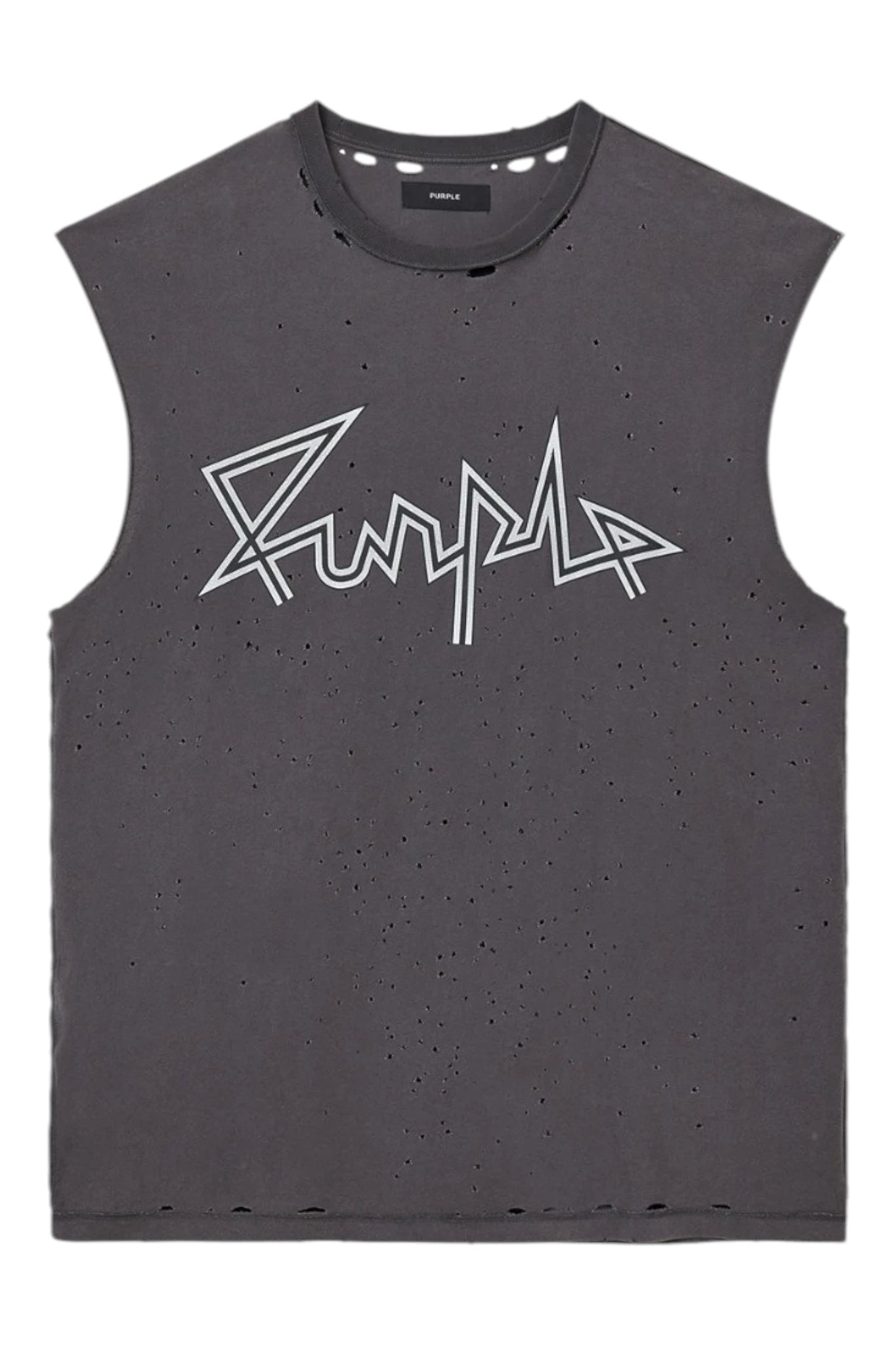 Purple Brand Textured Sleeveless Tee