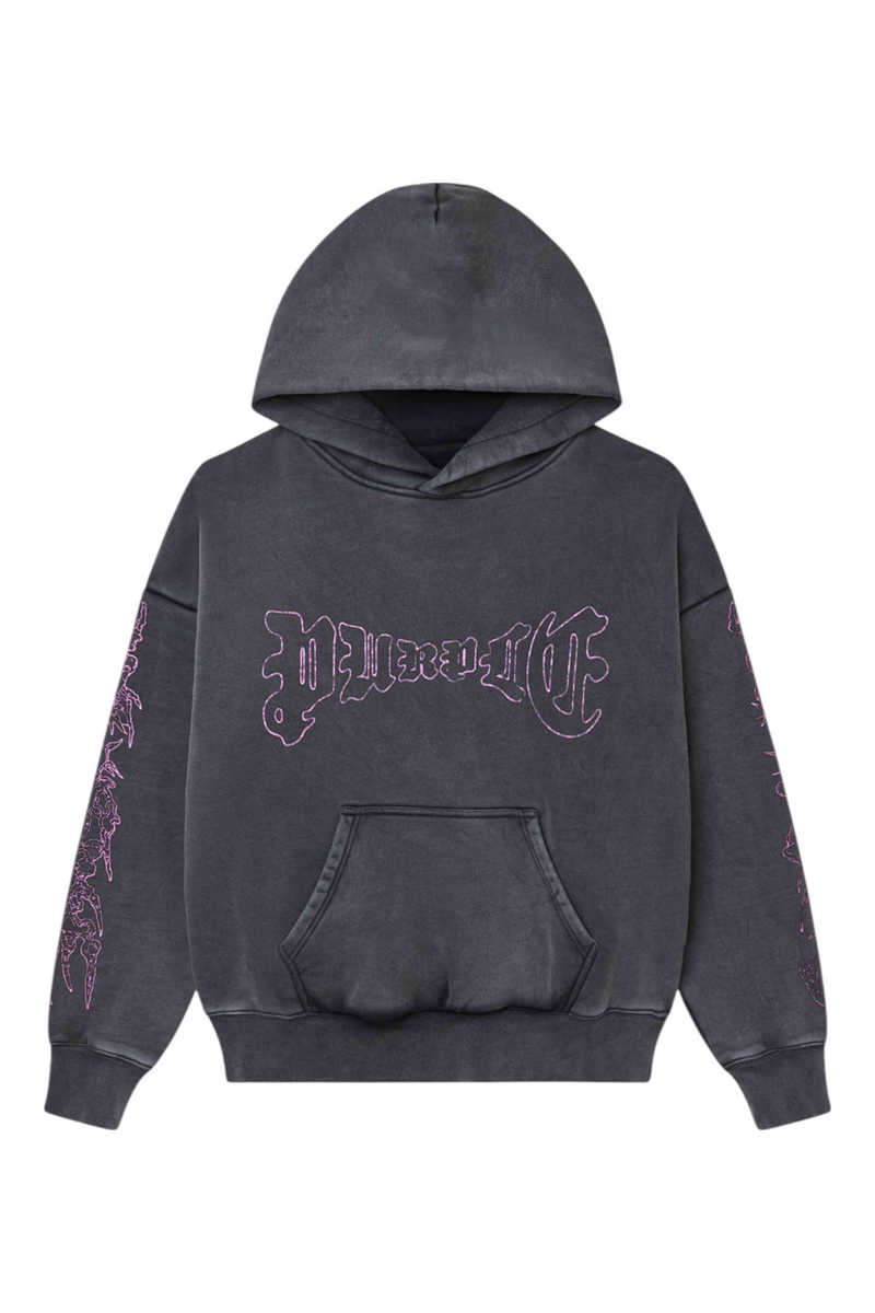 Purple Brand Arched Gothic Hoodie