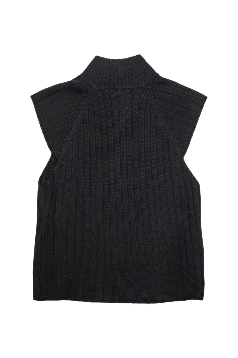 Spencer Badu Black Knitted Vest