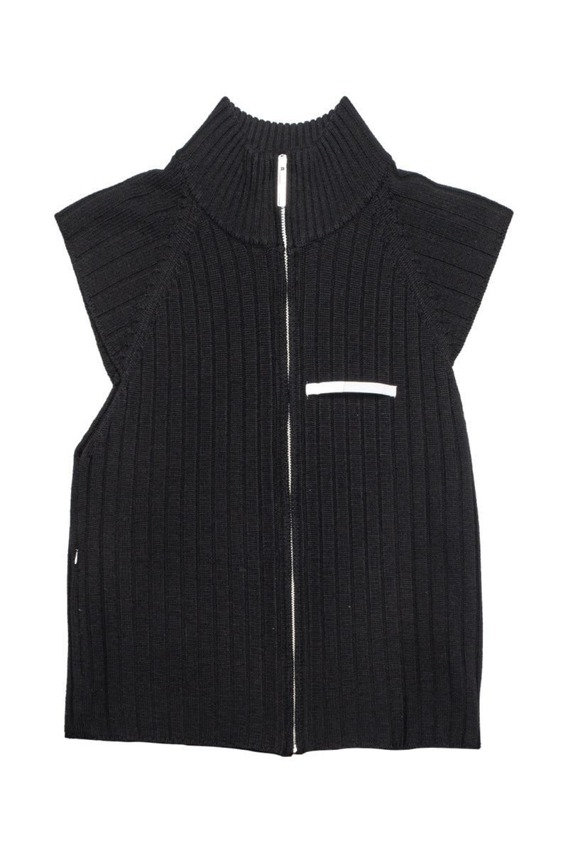 Spencer Badu Black Knitted Vest