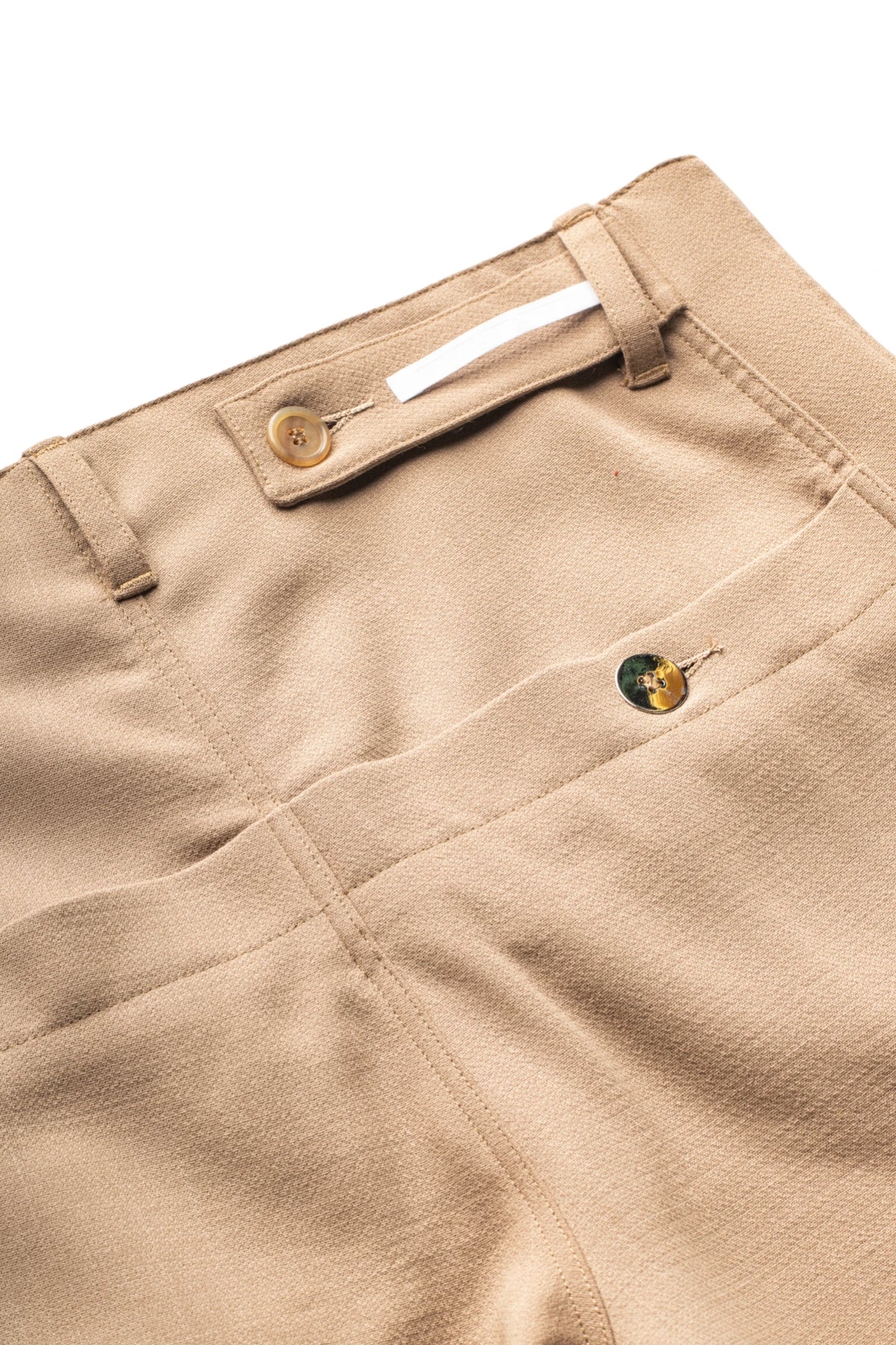 Spencer Badu Brown Button Wool Trouser