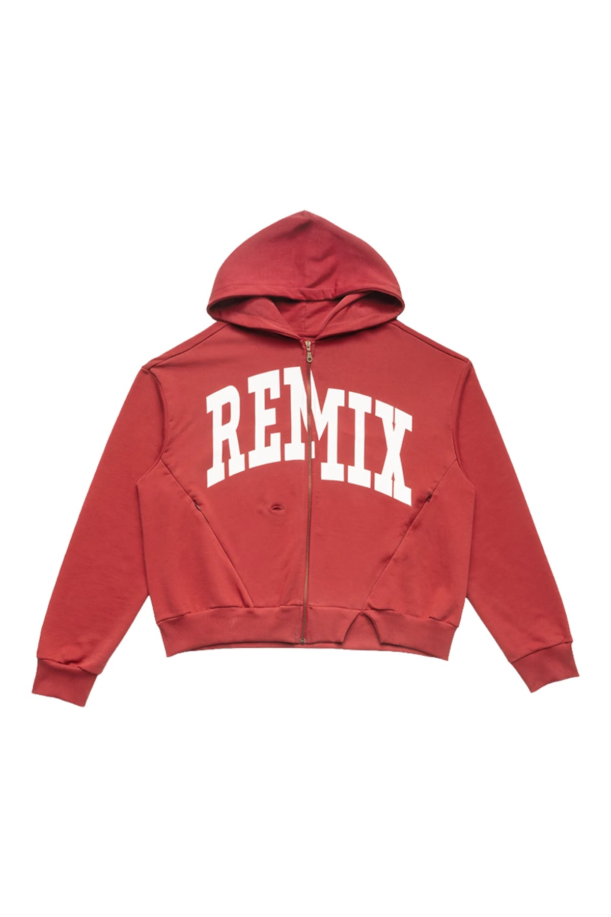 Spencer Badu Burgundy Remix Zip Up Hoodie