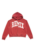 Spencer Badu Burgundy Remix Zip Up Hoodie