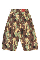 Spencer Badu Camo Slashed Shorts