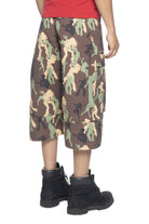 Spencer Badu Camo Slashed Shorts