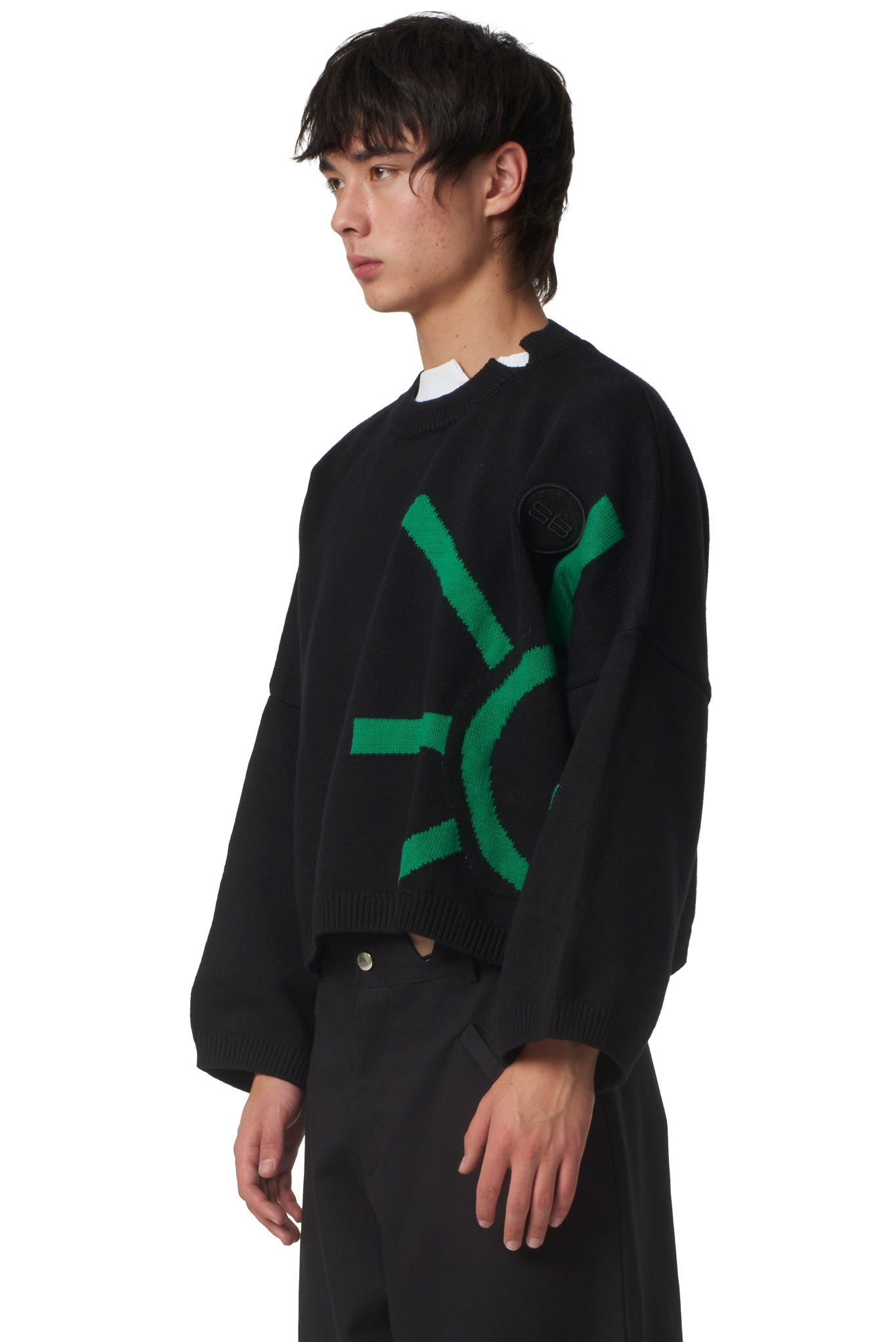 Spencer Badu Cropped Knit Sweater – htown Store