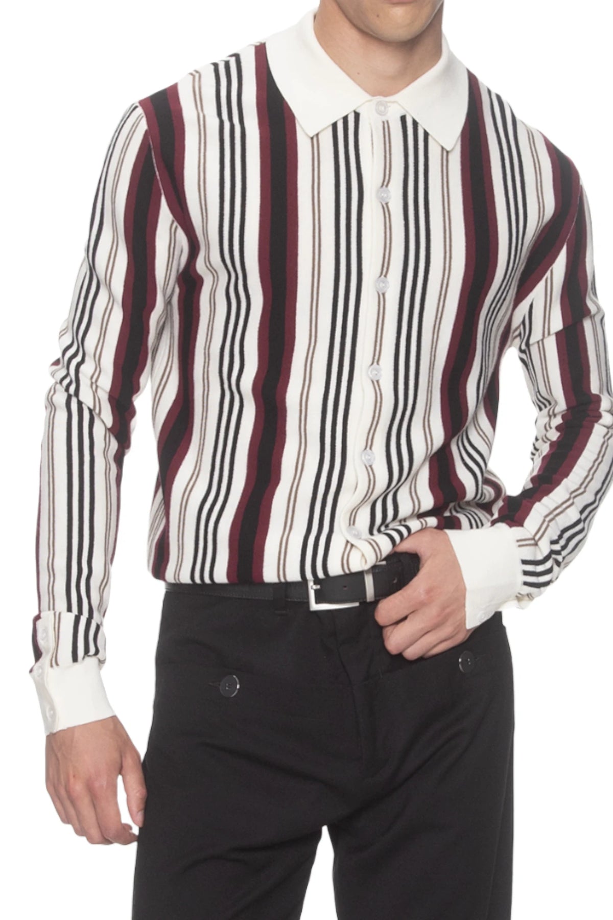Spencer Badu Stripe Knit Shirt