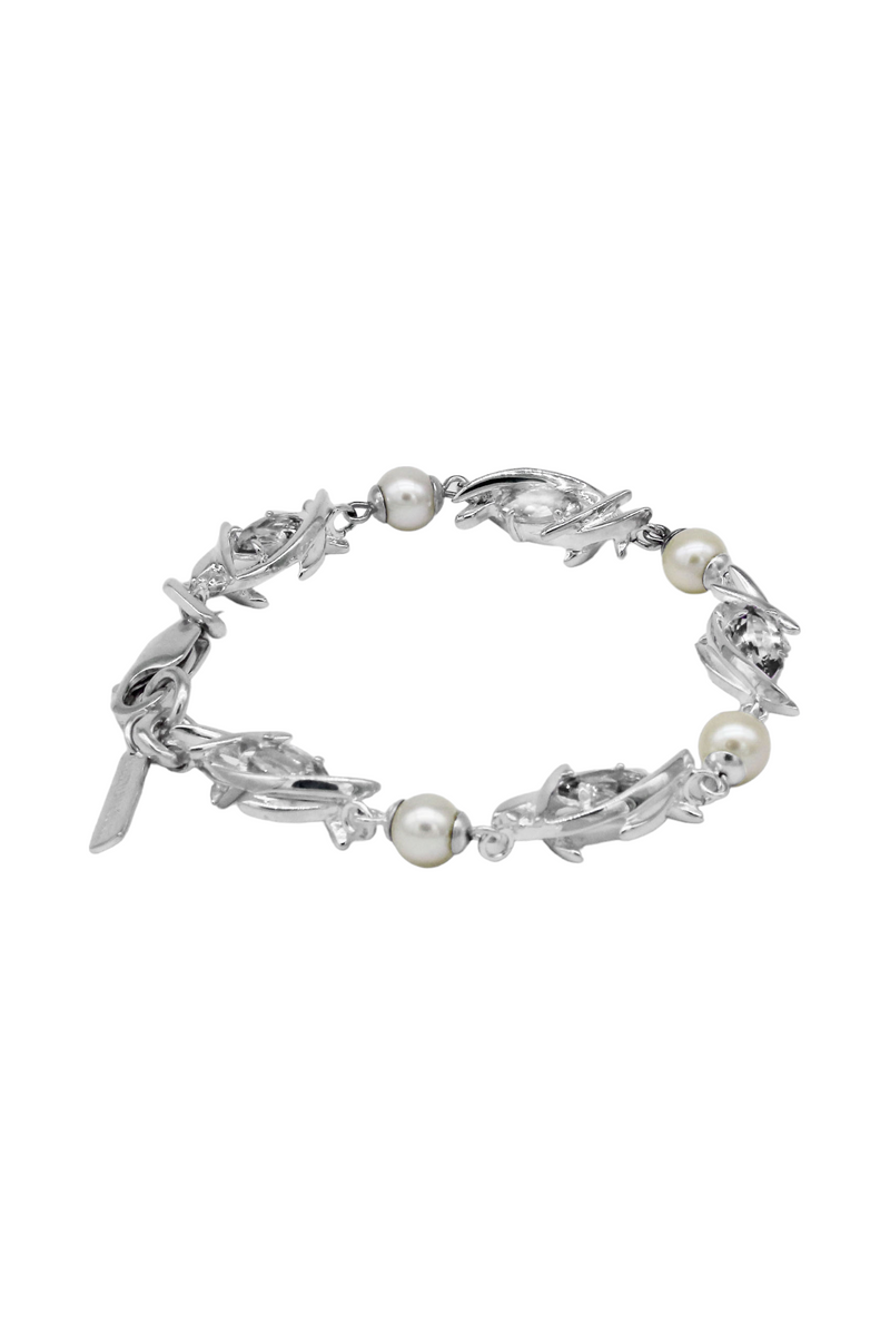 Sweet Lime Juice Eryn Navette Pearl Bracelet