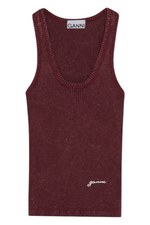 Ganni Heavy Rib Jersey Tank Top