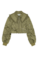 Ganni Duchesse Nylon Fitted Jacket