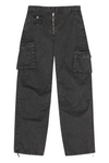 Ganni Washed Cotton Twill Pants