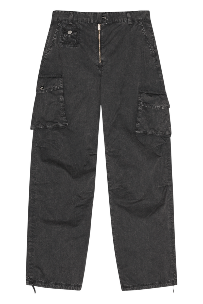 Ganni Washed Cotton Twill Pants
