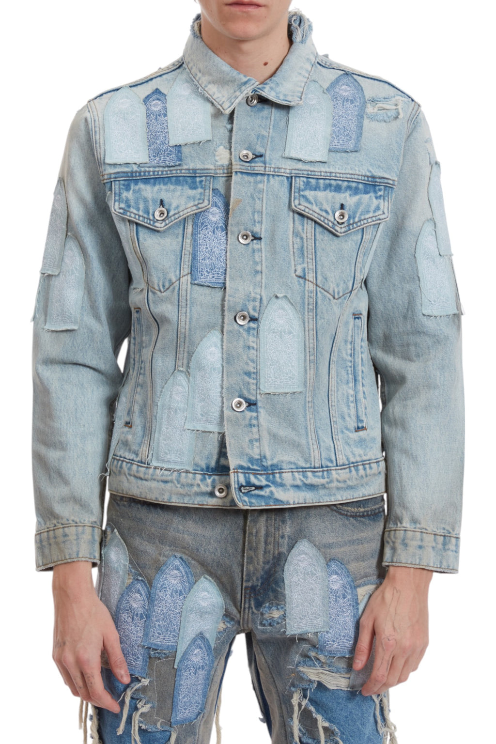 Who Decides War Patched Arch Denim Jacket