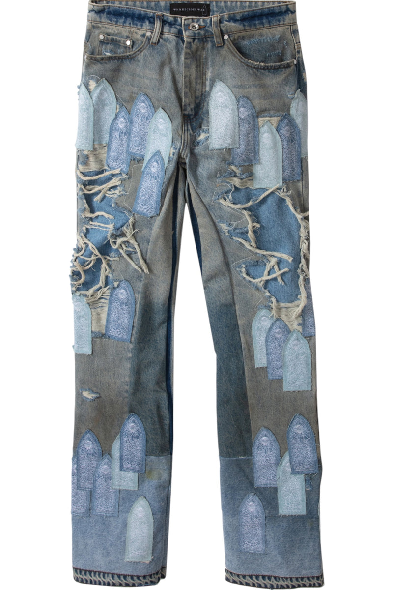 Who Decides War Patched Arch Repaired Blowout Denim