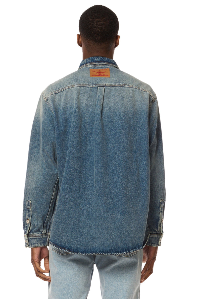 Y/Project Evergreen Paris' Best Patch Denim Shirt