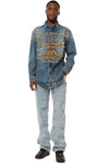 Y/Project Evergreen Paris' Best Patch Denim Shirt