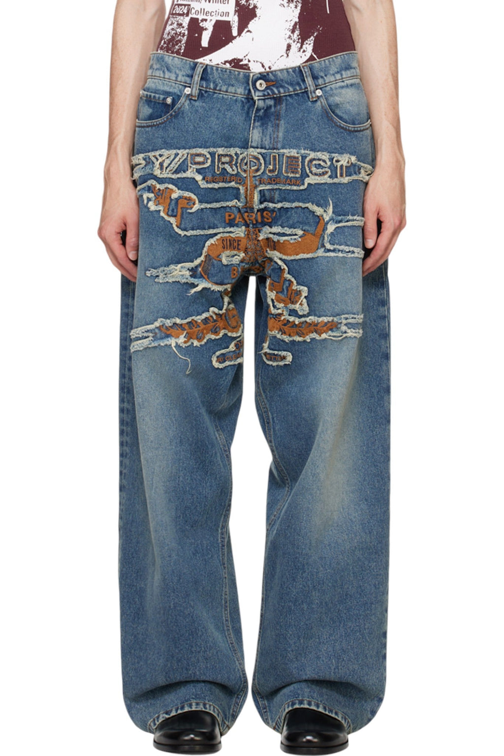 Y/Project Evergreen Paris' Best Patch Jeans