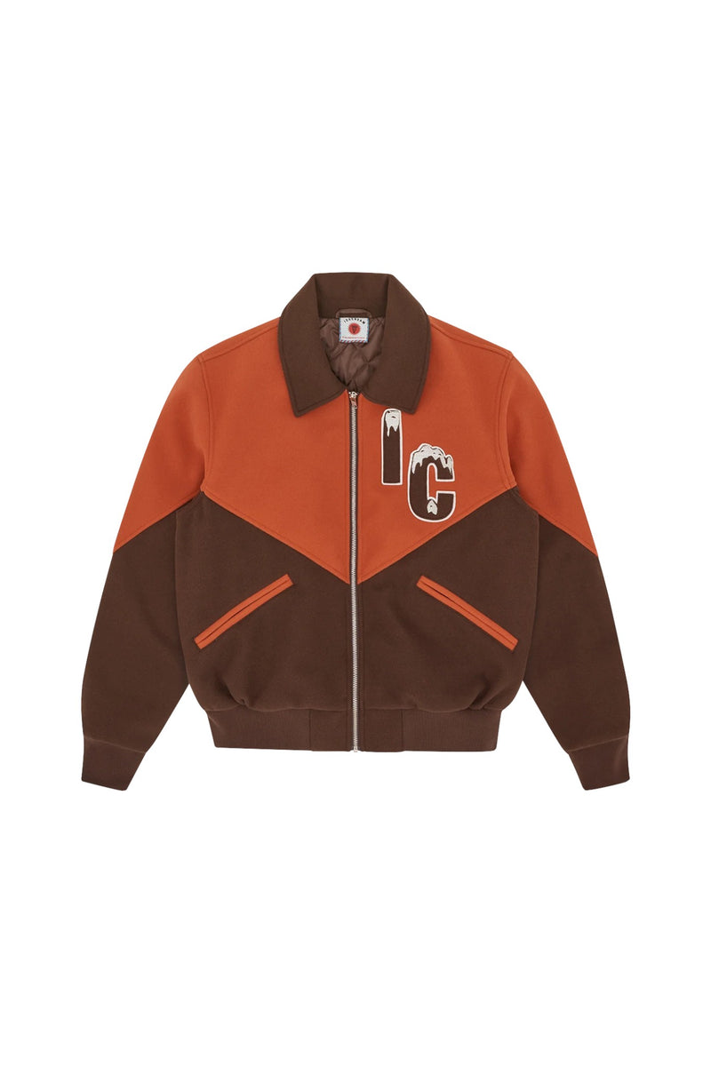 ICECREAM Panelled Varsity Jacket