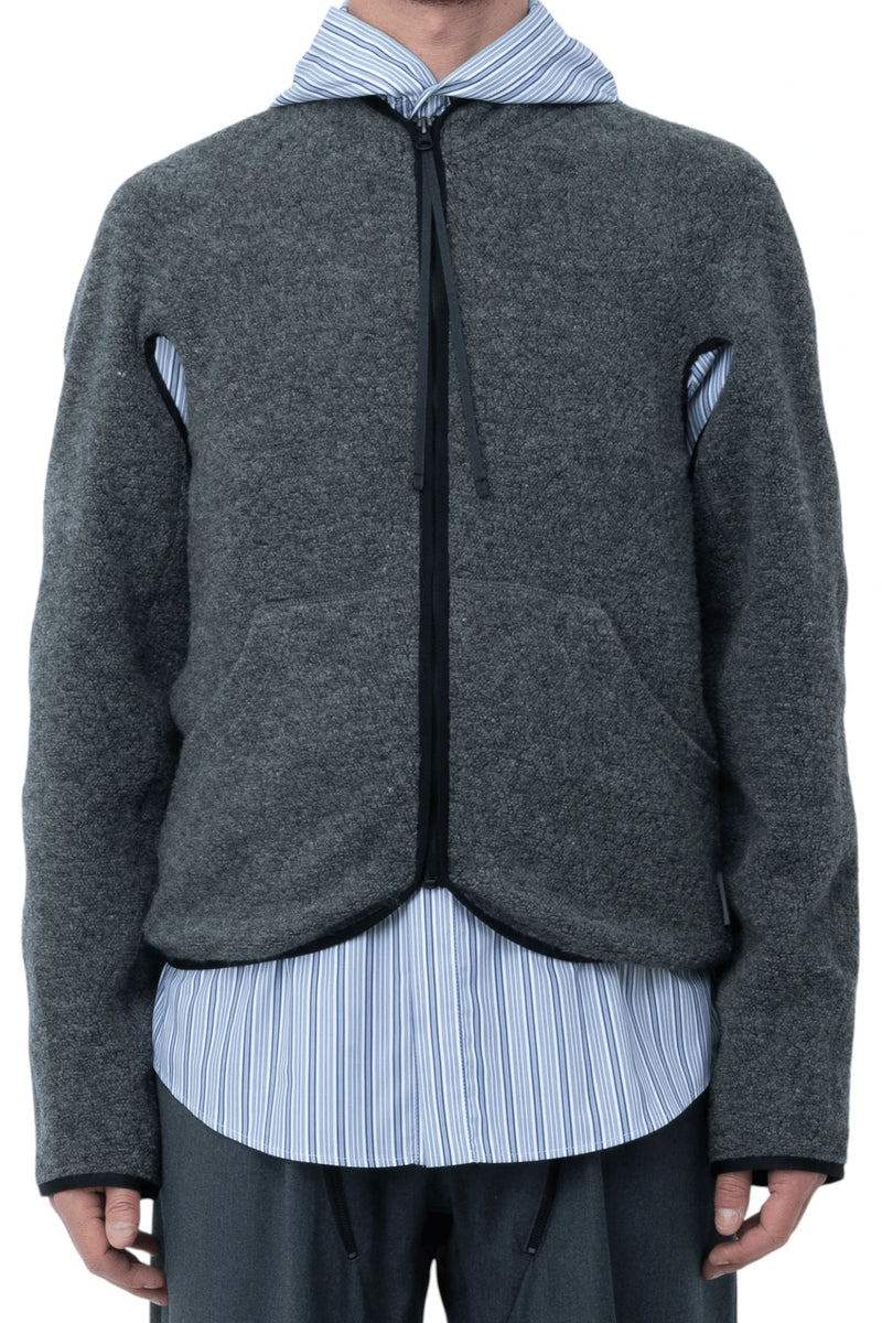 Saul Nash Fleece Cut-Out Flight Zip-Up
