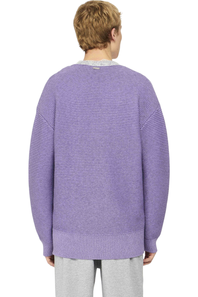 JW Anderson Lace Trim V Neck Jumper