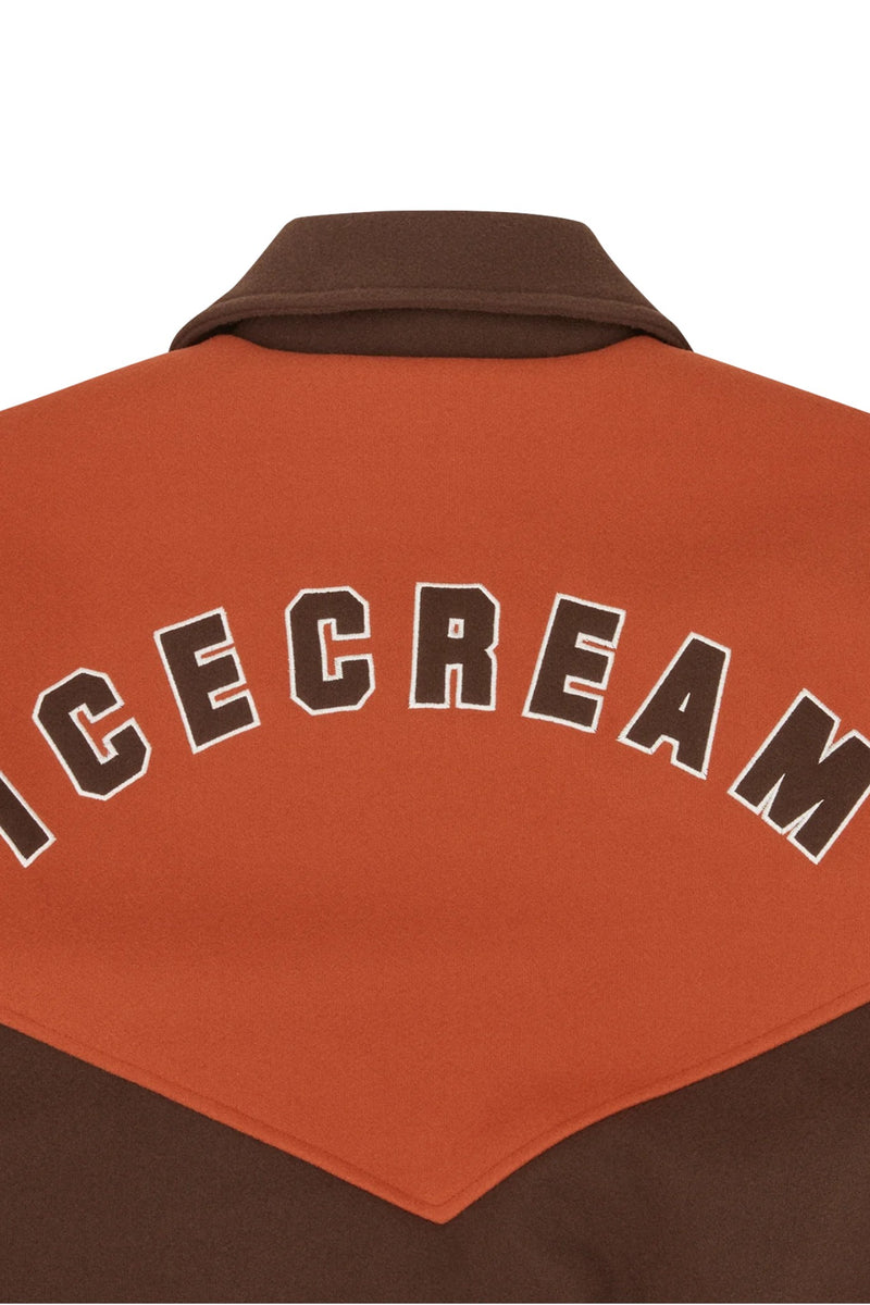 ICECREAM Panelled Varsity Jacket